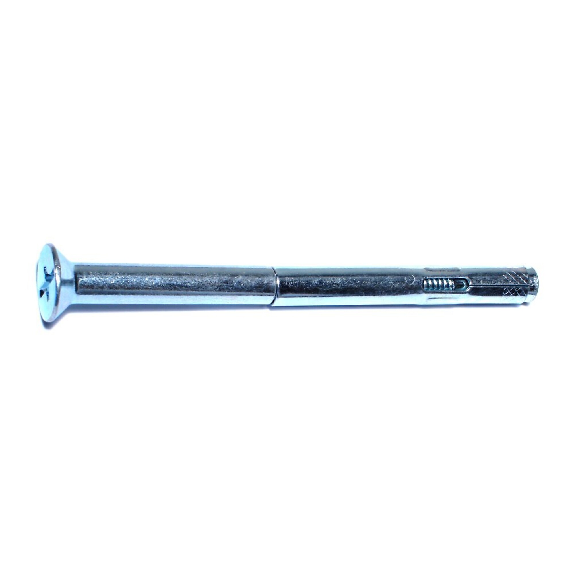 Midwest Fastener Flat Sleeve Anchors - 3/8in. x 5in., Zinc Plated Steel, Slotted Flat Head, 50 Pcs, Model# 07859